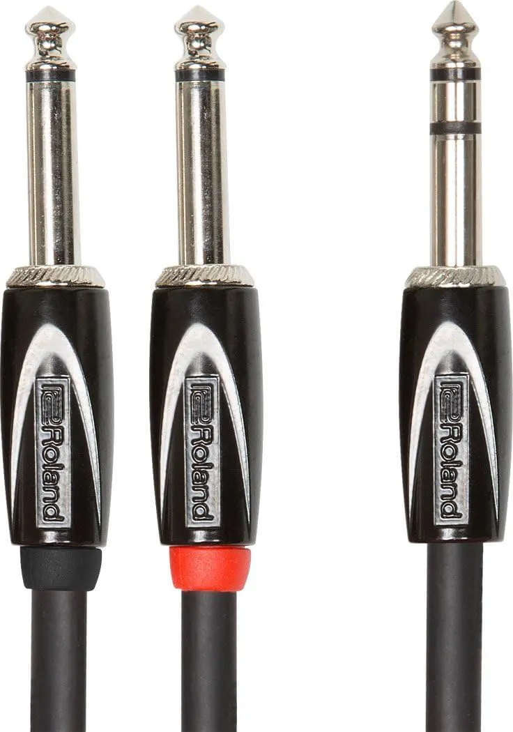 Bild von Roland Black-Serie Verbindungskabel 3 Meter von 6,3 mm TRS auf 2 x 6,3 mm Klinke Modell RCC-10-TR28V2