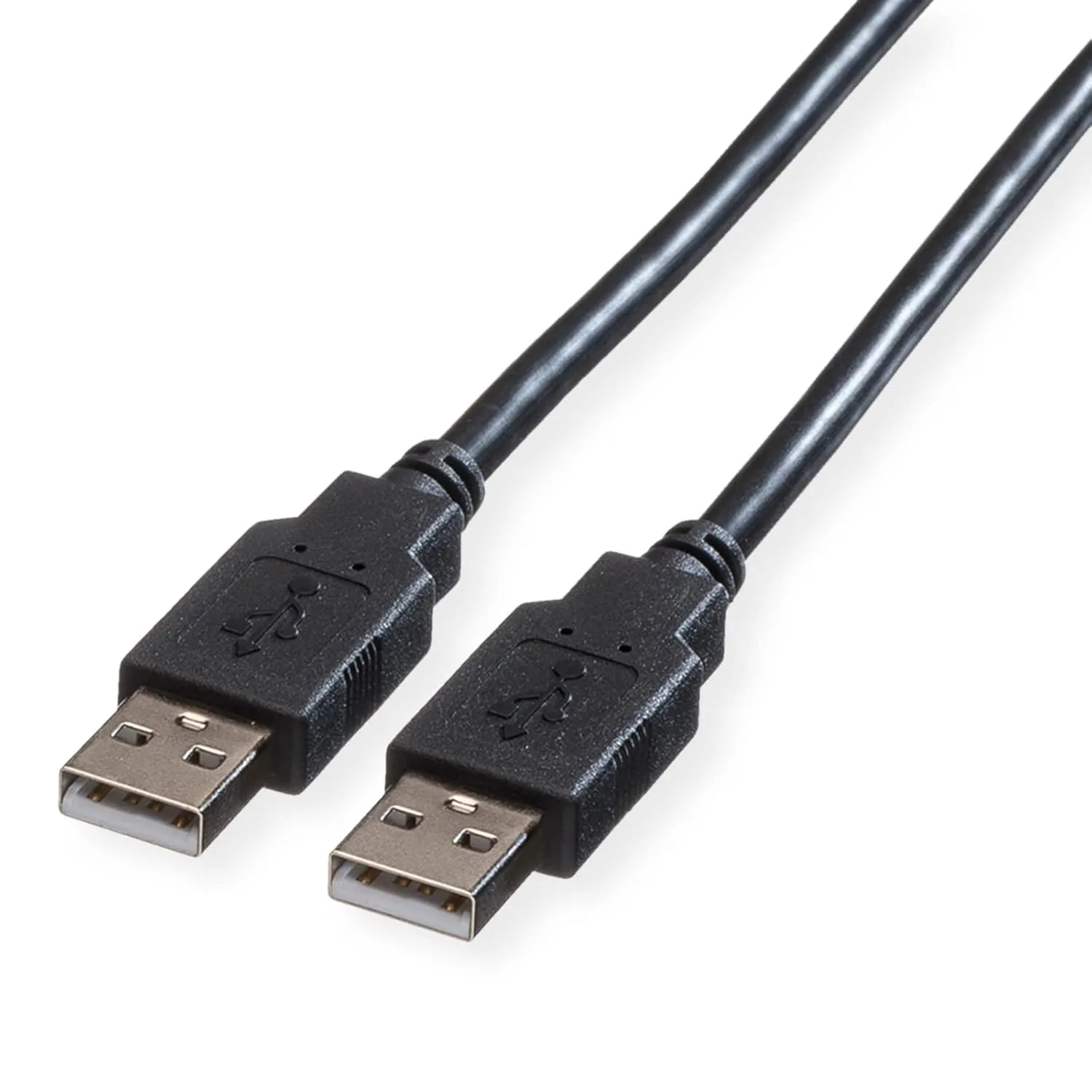Bild von ROLINE USB 2.0 Kabel Typ A-A in Schwarz mit einer Länge von 0,8 m