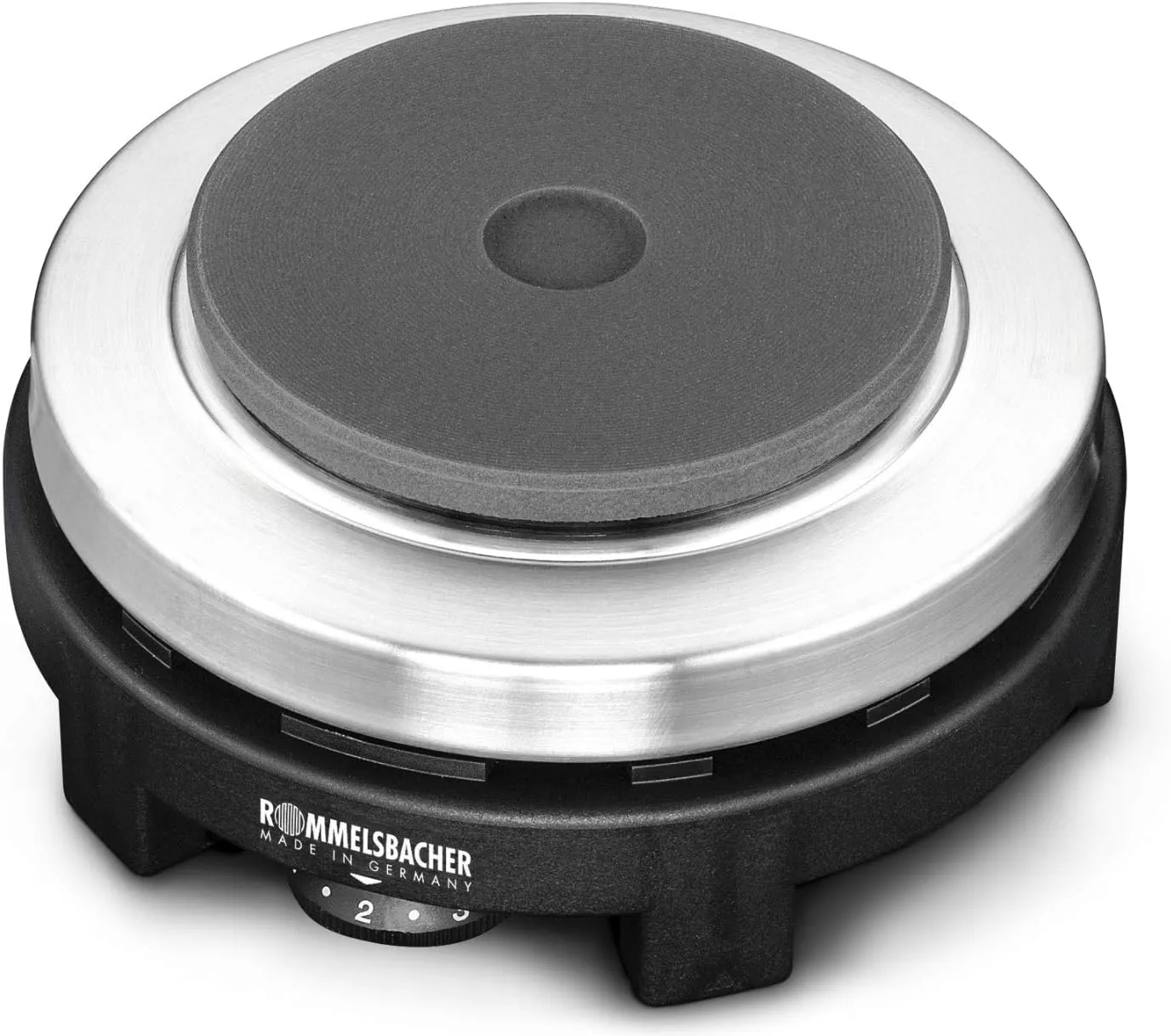 Bild von ROMMELSBACHER RK 501 Reisekochplatte mit 80 mm Gussheizplatte, stufenlos regelbar, 500 Watt, ideal für Reisen und Camping, mit Überhitzungsschutz und Kabelaufwicklung