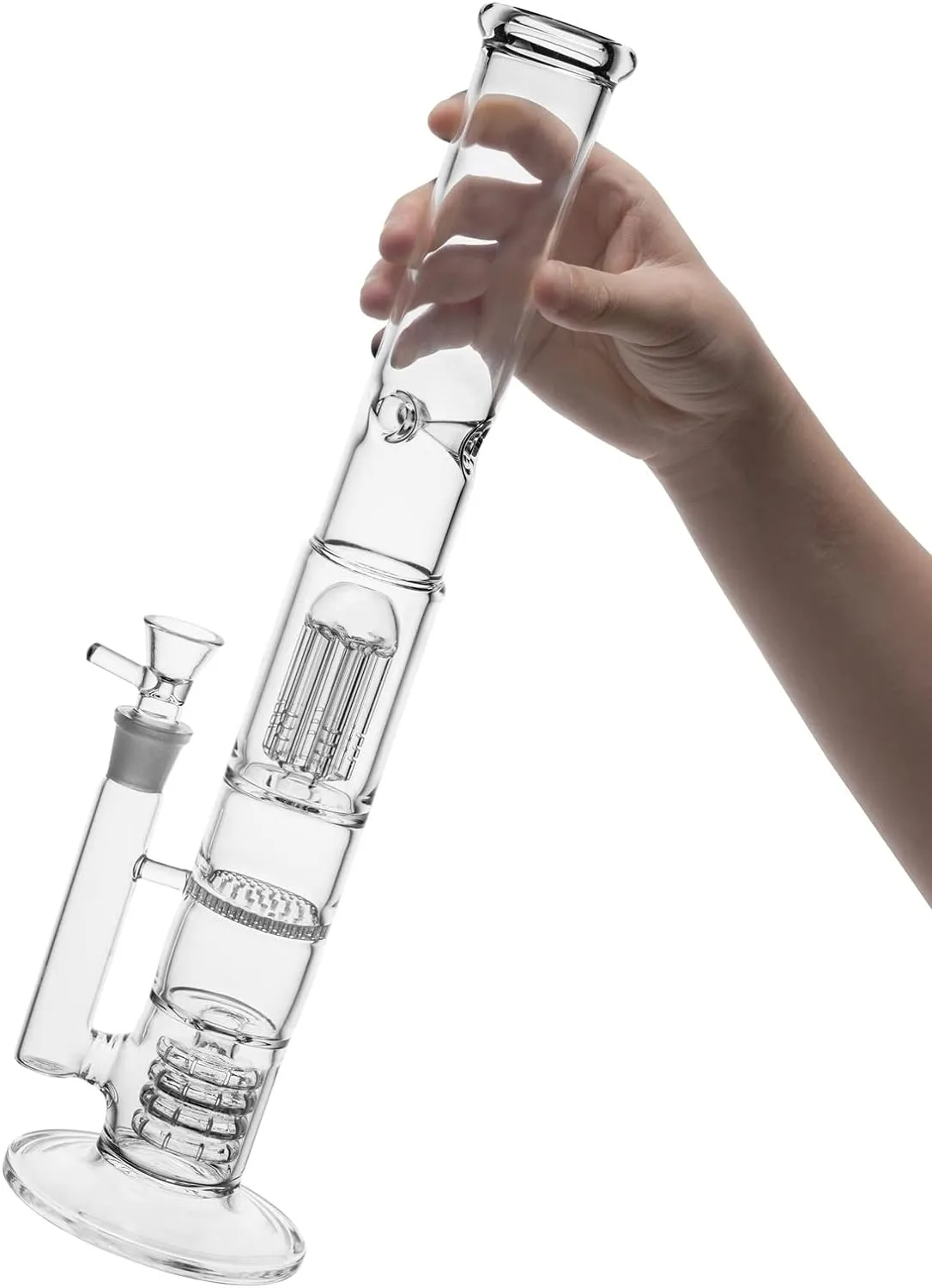 Bild von RORA Glas Wasserpfeife mit 42 cm Höhe und 18.8 mm Bongschüssel, inklusive Zubehör