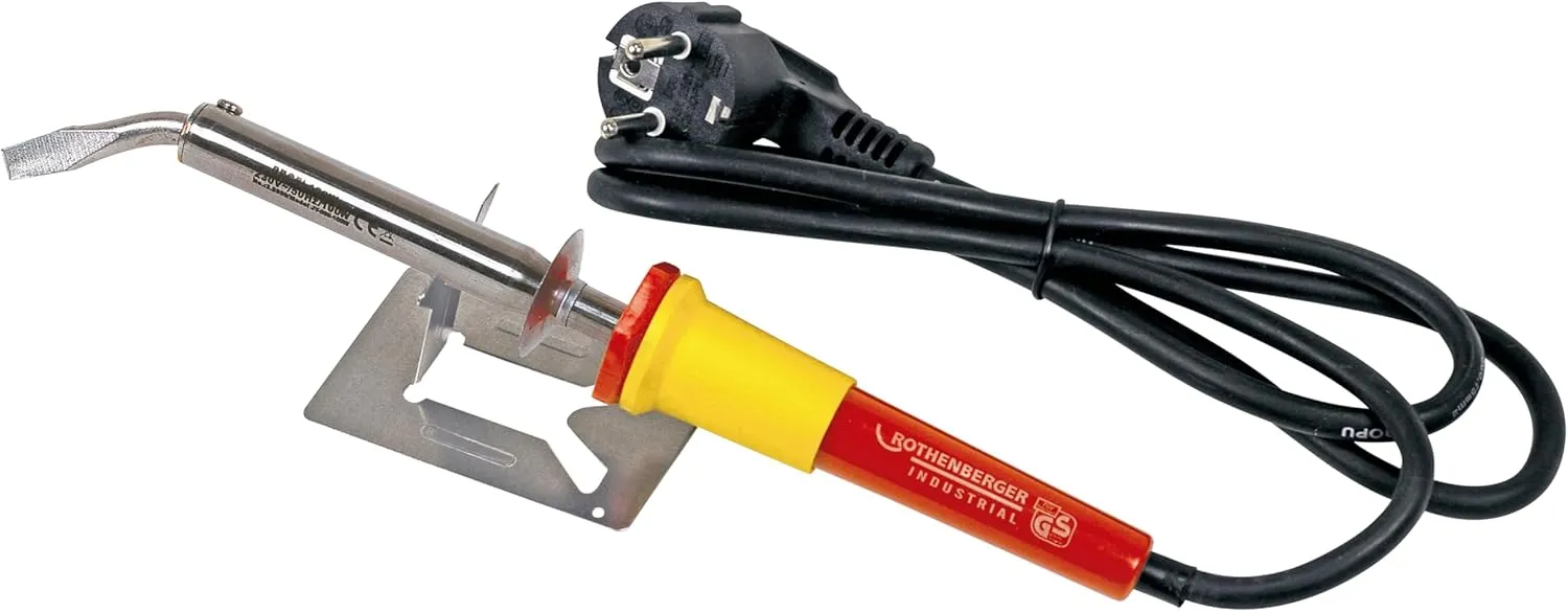 Bild von ROTHENBERGER 035959 Lötkolben mit 100 Watt und abgewinkelter CU-Spitze sowie Geräteauflage