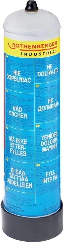 Bild von ROTHENBERGER Sauerstoff Einwegflasche 930 ml mit 110 bar Fülldruck und M10 Anschluss