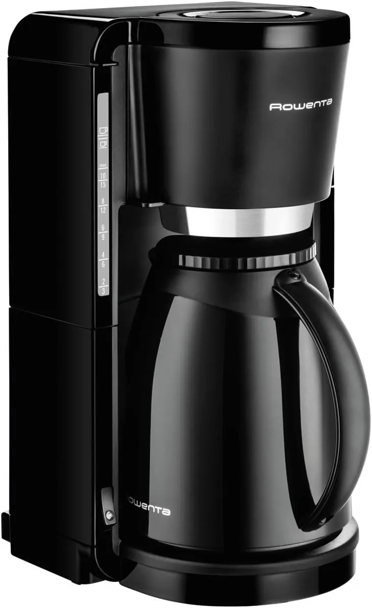 Bild von Rowenta CT3808 Adagio Milano Kaffeemaschine mit Kunststoff-Thermokanne für 8 bis 12 Tassen und automatischer Abschaltung in Schwarz