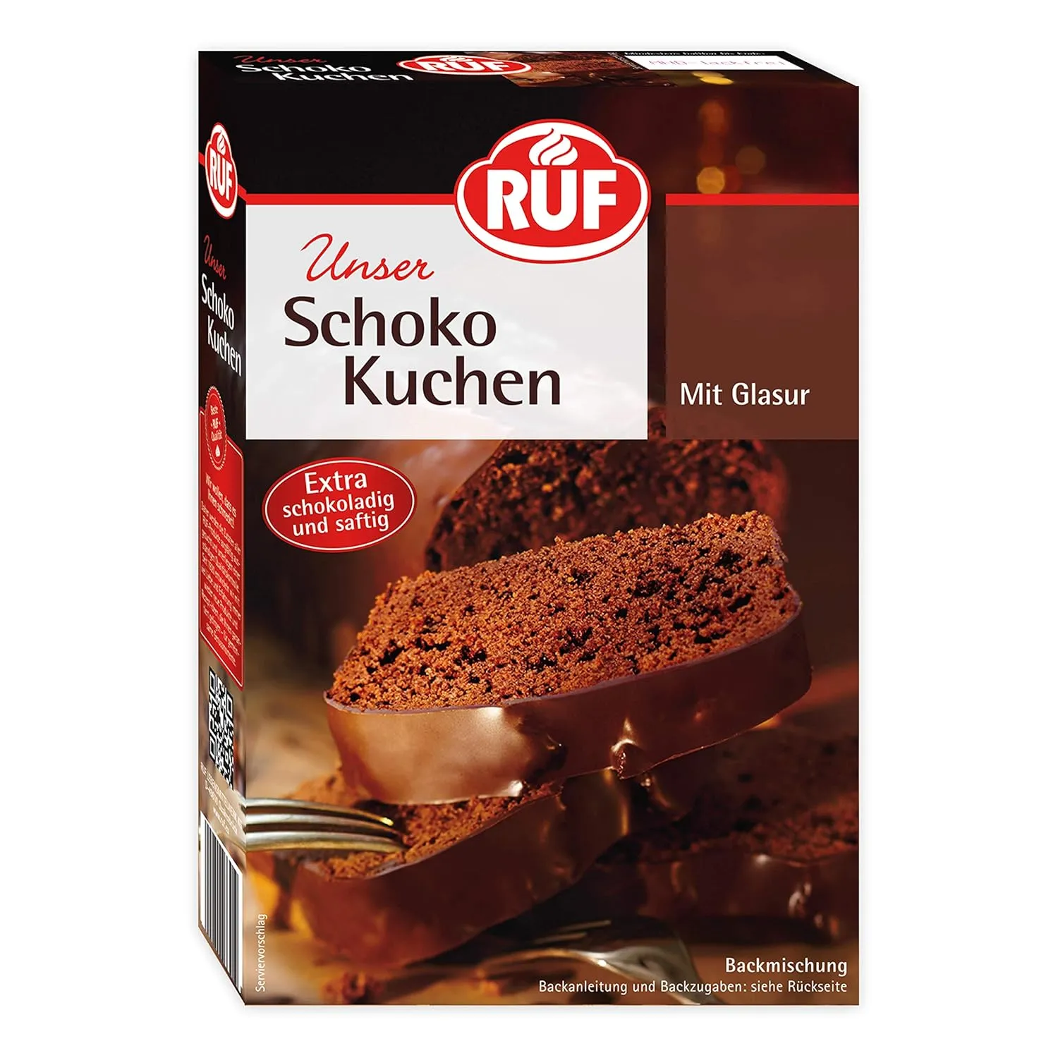Bild von RUF Schokoladenkuchen Backmischung 475g mit einfacher Zubereitung und Kakao-Glasur