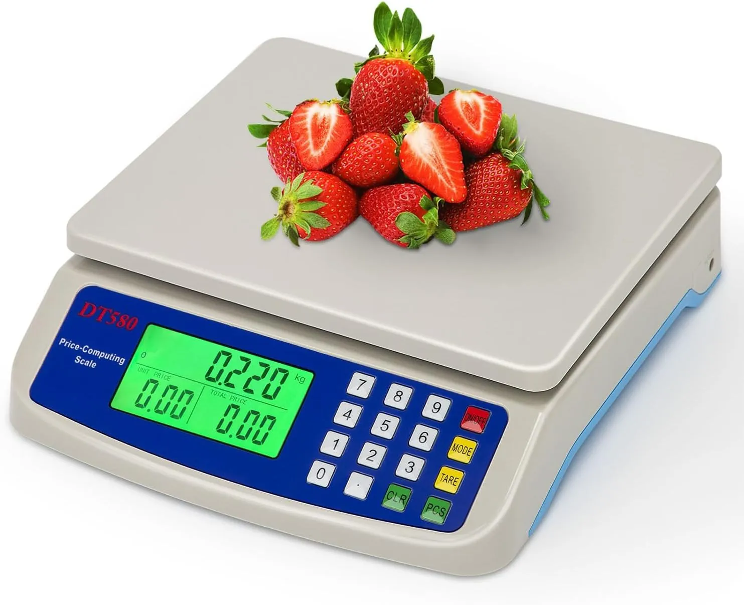 Bild von RUJIXU digitale Küchenwaage bis 30 kg mit LCD Display und Tara Funktion, 3 Einheiten konvertierbar