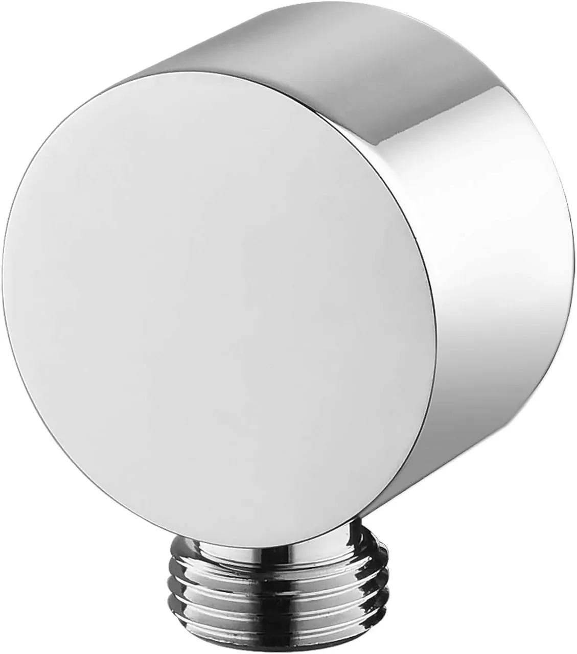 Bild von Rund Schlauchanschluss Wandanschlussbogen aus Chrom mit Messing Universal Brauseanschluss 1/2 Zoll für Handbrause