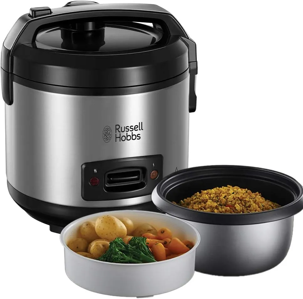 Bild von Russell Hobbs 27080-56 Reiskocher mit 1,2 Litern, Dampfgarer-Einsatz, Aroma-Klappdeckel und Warmhaltefunktion