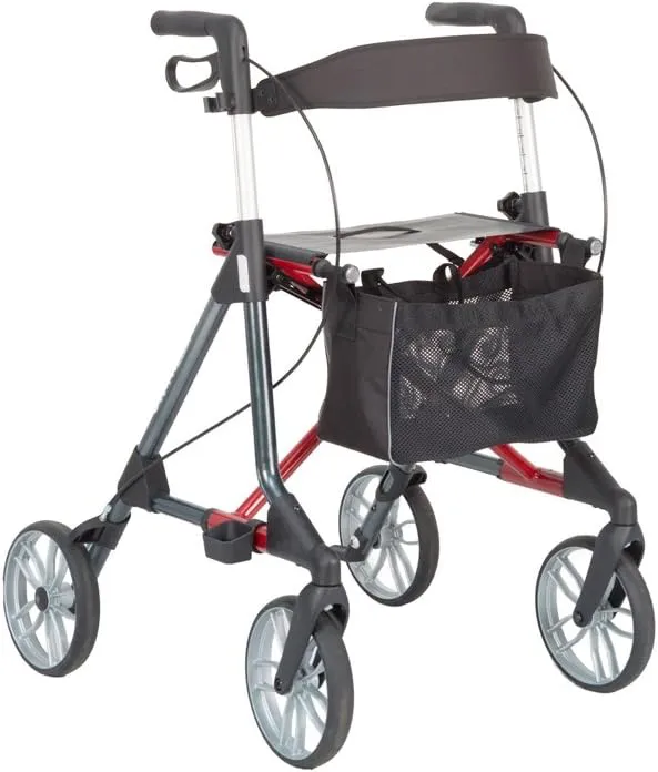 Bild von Russka Elan Classic Rollator in Anthrazit und Dunkelrot