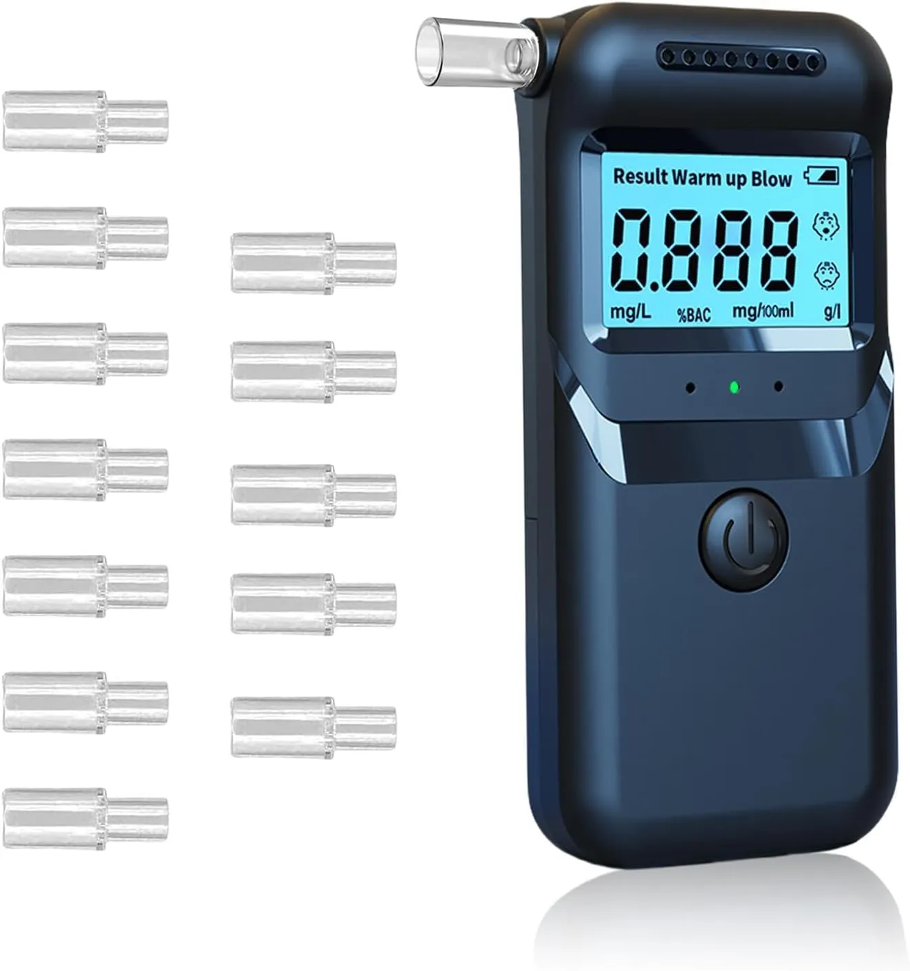 Bild von RUTIDA Alkoholtester mit 14 Mundstücken und LCD Bildschirm