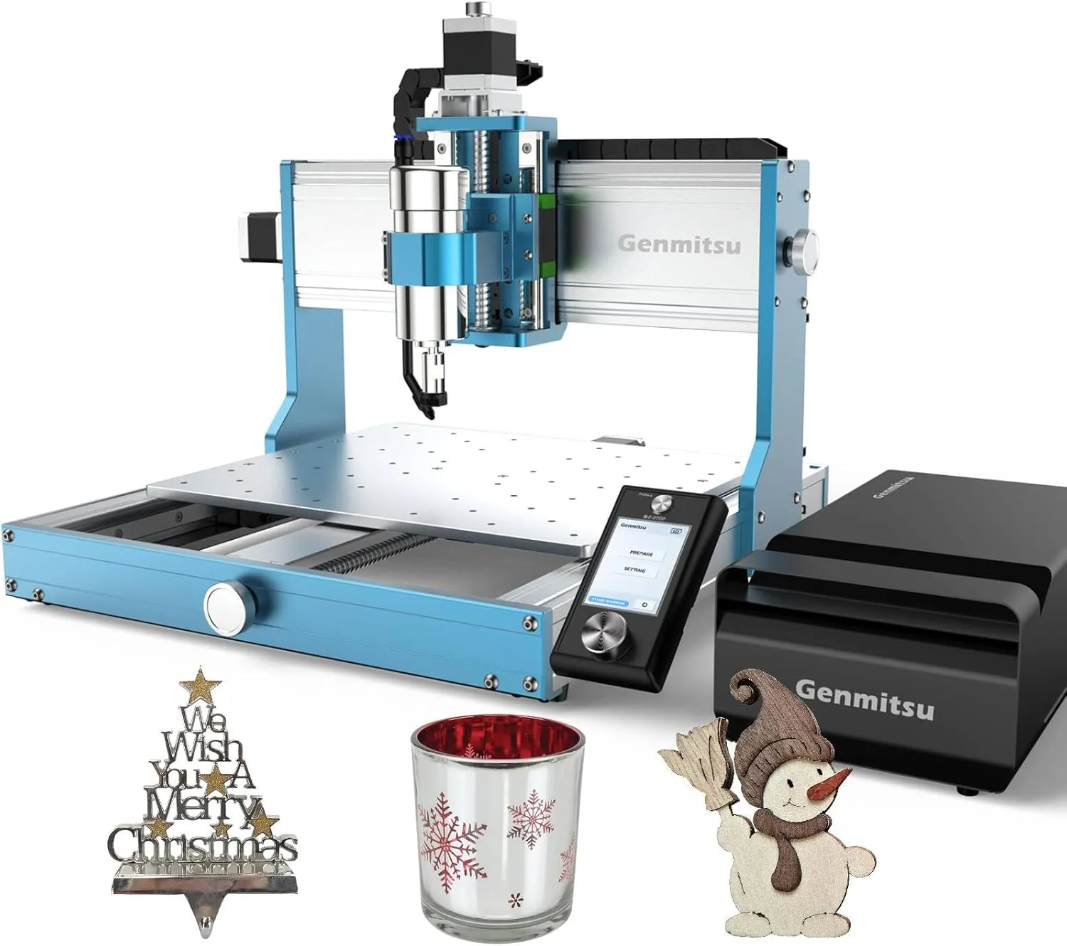 Bild von SainSmart 3030 CNC-Fräsmaschine mit Luftkühlung, Linearführung und Kugelumlaufspindel, unterstützt 4-Achsen-Drehsatz und WLAN-Modul