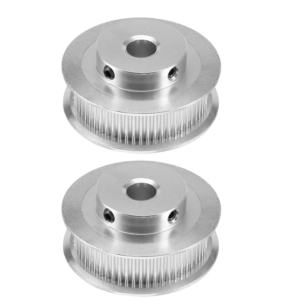 Bild von Saipor GT2 Zahnriemenscheibe Kit mit 2 Aluminiumrädern, 60 Zähne und 8mm Bohrung für 3D Drucker, geeignet für 6mm breite GT2 Riemen