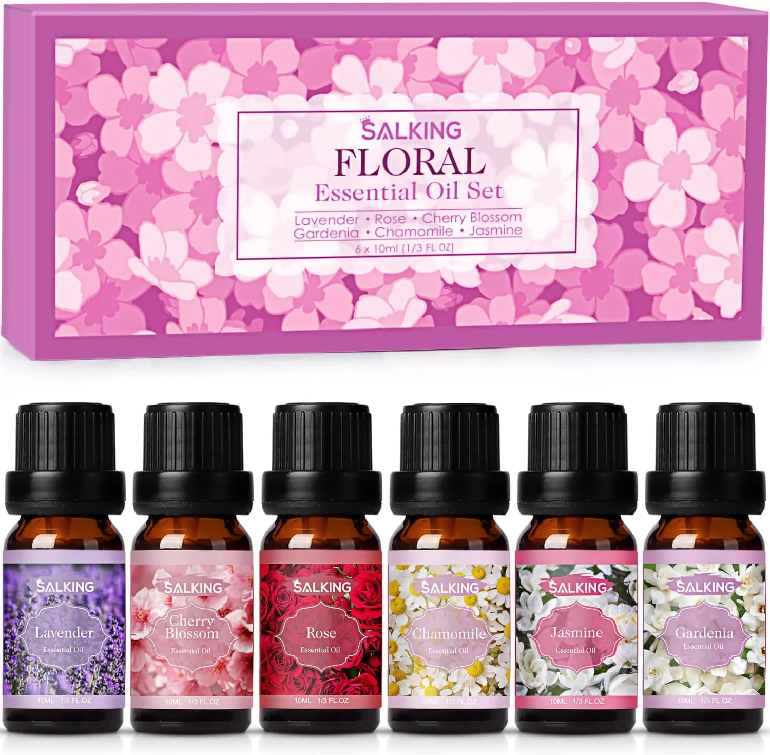Bild von SALKING Ätherische Öle Set mit 6 x 10 ml reinen Duftölen für Aromatherapie und Massage