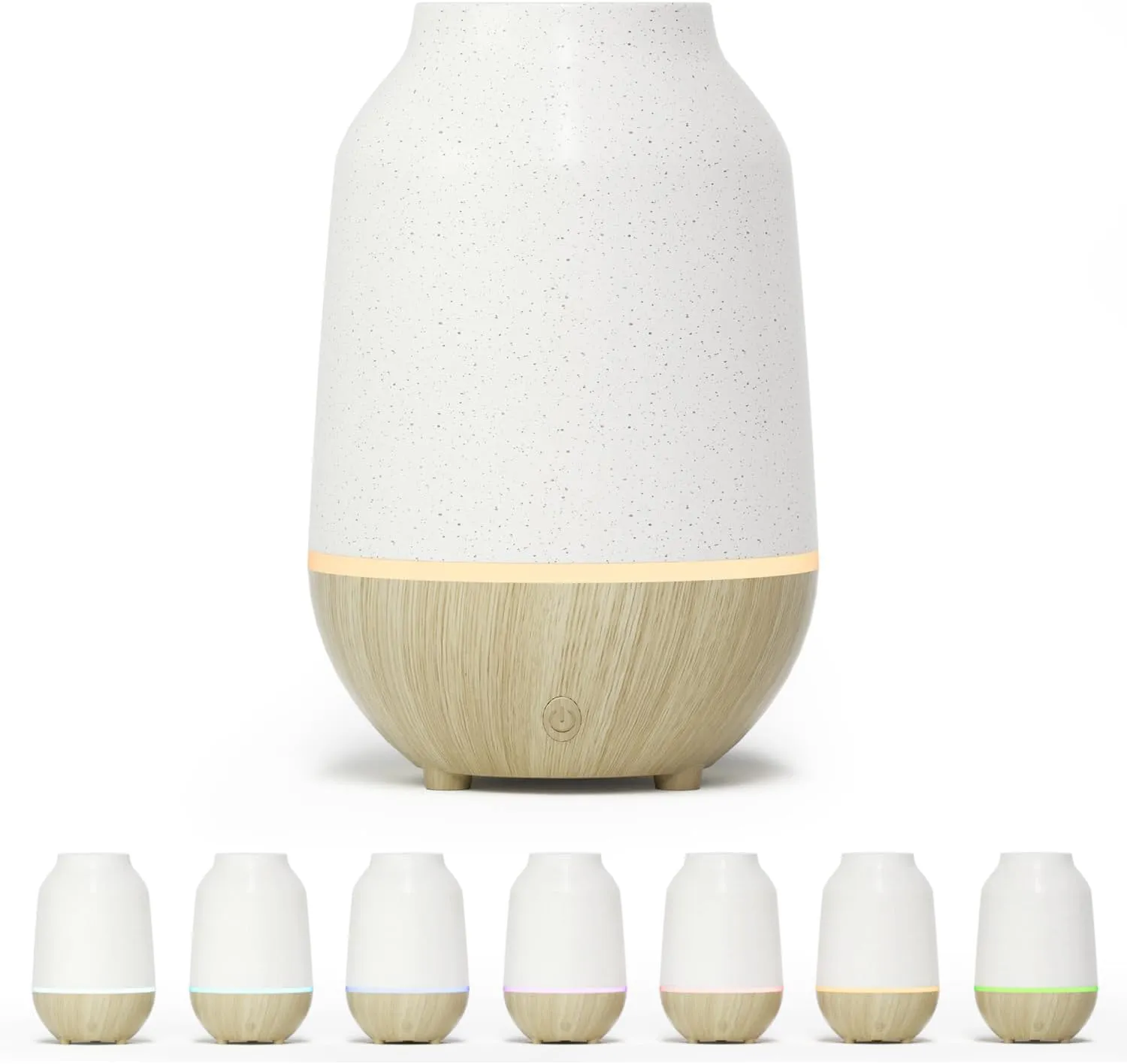 Bild von SALKING Aroma Diffuser aus Keramik mit Ultraschalltechnologie und automatischer Abschaltfunktion, ideal für ätherische Öle und stimmungsvolles Licht in Zuhause, Büro oder beim Yoga