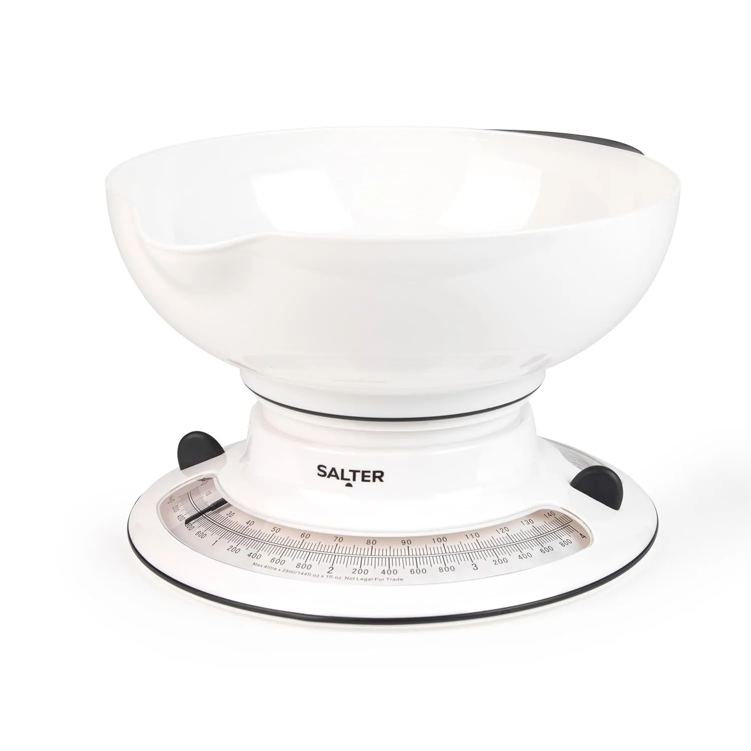 Bild von Salter 800 WHBKDR Analoge Küchenwaage mit 2,6 Litern Schüssel und Tara-Funktion, max. 4 kg, batterielos in Aqua