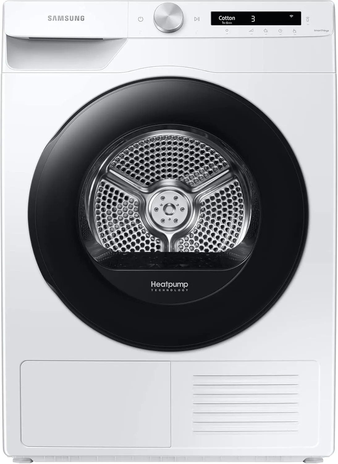 Bild von Samsung DV8GT5220AW Wärmepumpentrockner mit 8 kg Fassungsvermögen, WiFi, Digital Inverter Motor und Knitterschutz in Weiß