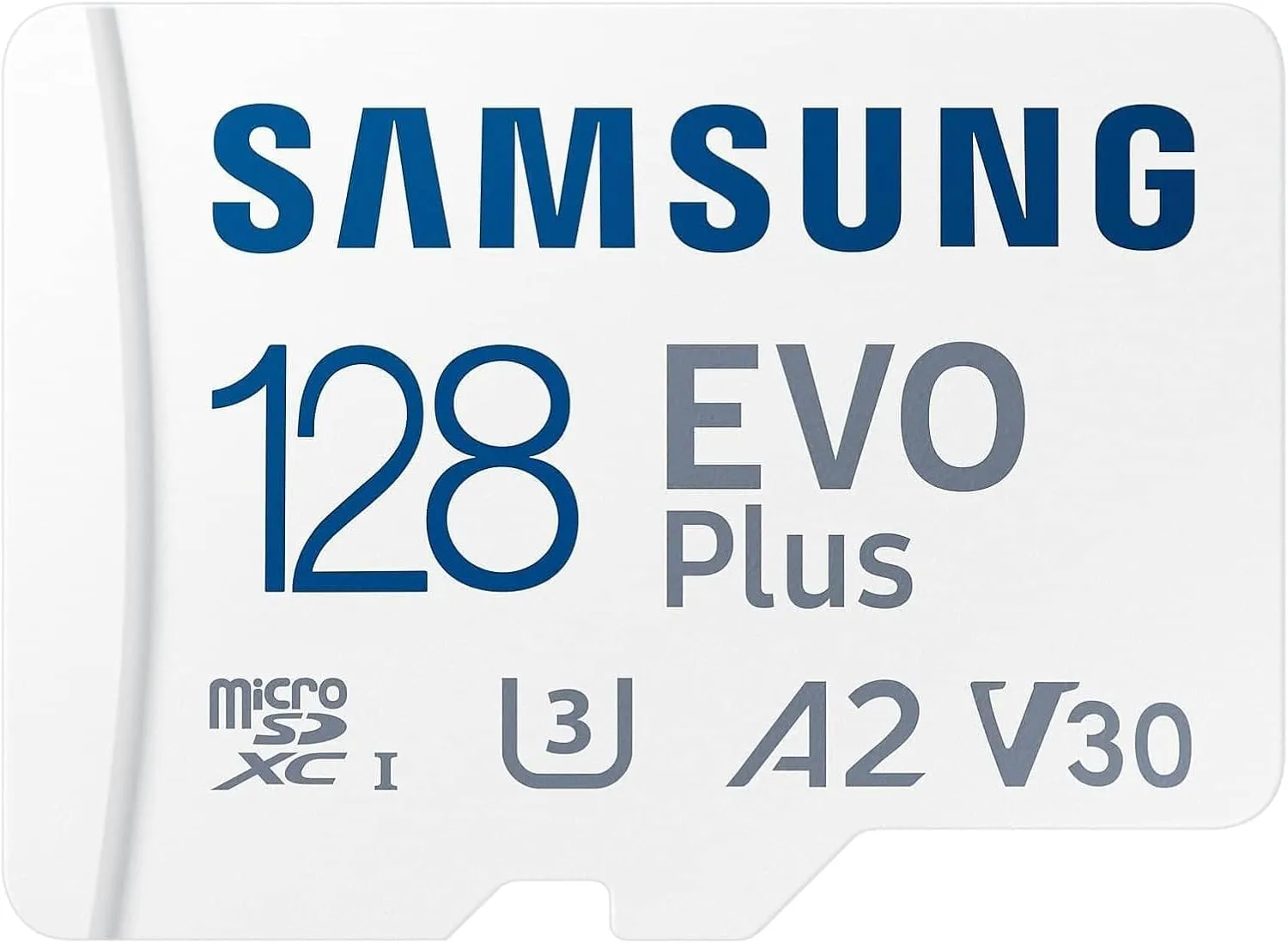 Bild von Samsung Evo Plus 128 GB microSD Speicherkarte mit U3 Class 10 und A2, 130 MB/S, inklusive Adapter