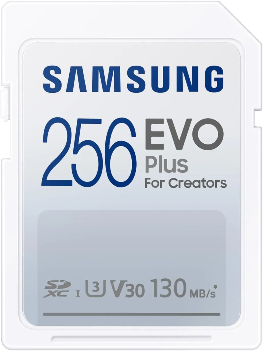 Bild von Samsung EVO Plus SD-Karte 256 GB UHS-I U3 mit 130 MB/s Lesegeschwindigkeit für Spiegelreflex- und Systemkameras