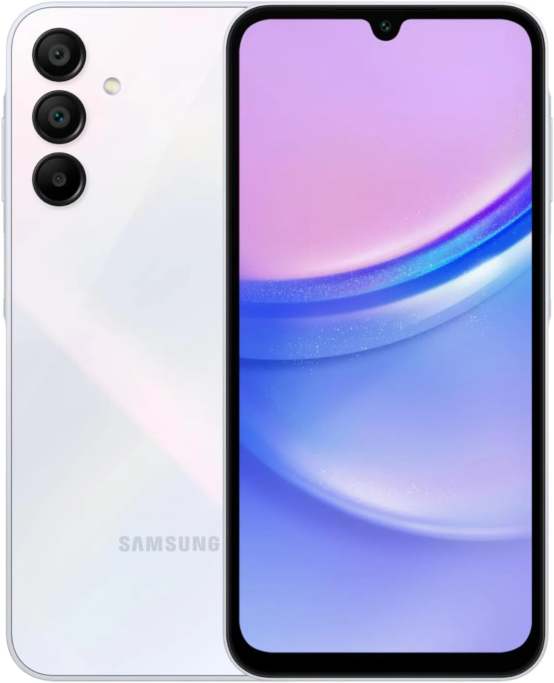 Bild von Samsung Galaxy A15 Smartphone mit 4 GB RAM und 128 GB Speicher in Hellblau