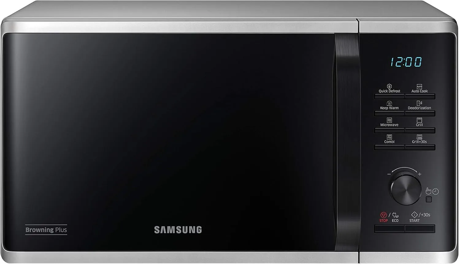 Bild von Samsung Mikrowelle MG2AK3515AS mit Grill, 800 Watt, 23 Liter Garraum, 27 Automatikprogramme, in Silber