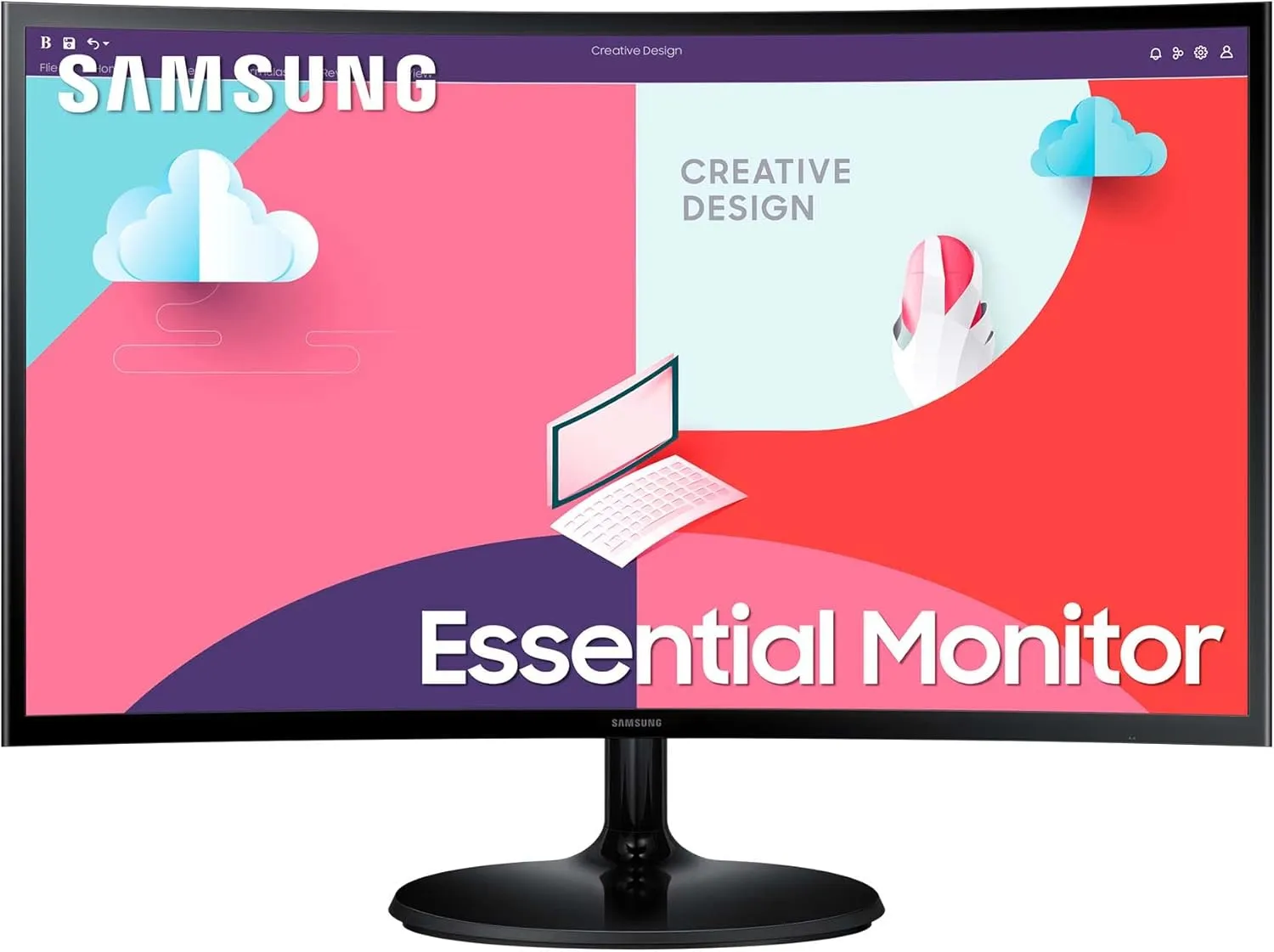 Bild von Samsung S24C364EAU Curved Monitor mit 24 Zoll, VA-Panel, Full HD, 4 ms Reaktionszeit und 75 Hz Bildwiederholrate in Schwarz