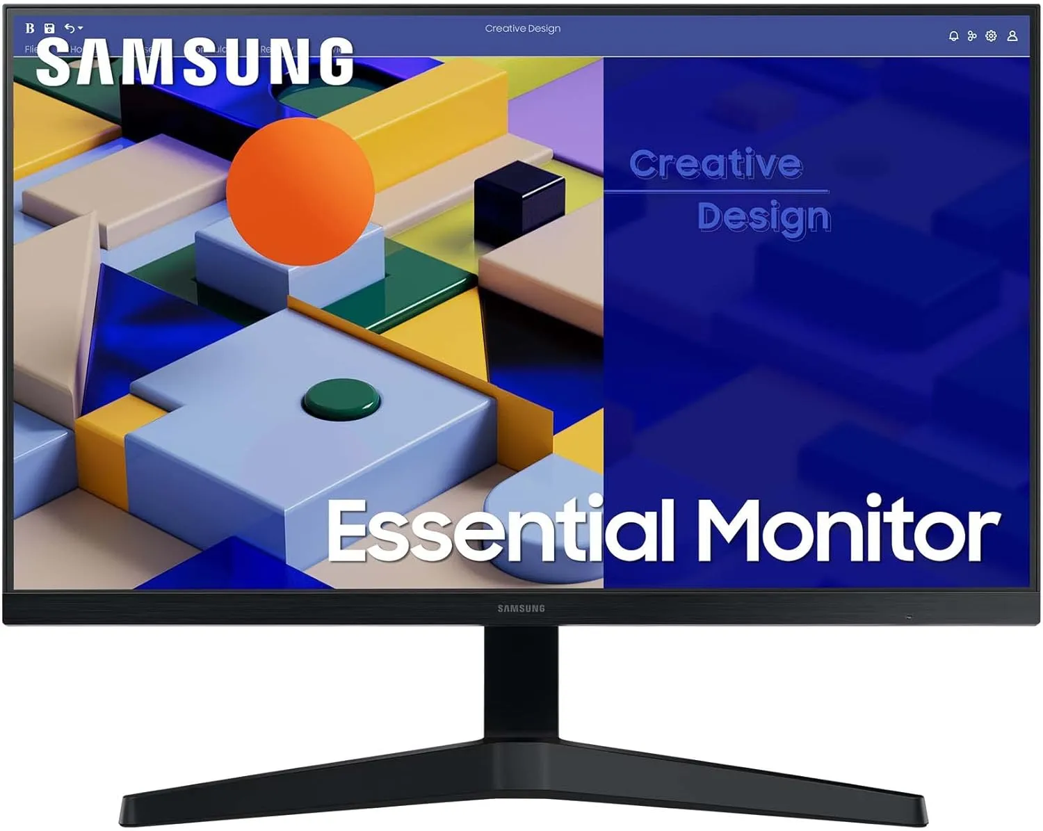 Bild von Samsung S31C Essential Monitor S24C314EAU mit 24 Zoll, IPS-Panel, Full HD, 5 ms Reaktionszeit, 75 Hz Bildwiederholrate und Eco Saving Plus in Schwarz