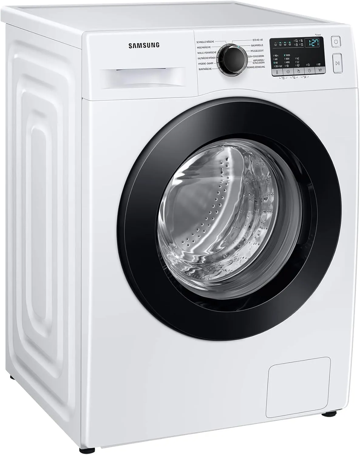 Bild von Samsung WW91T4048CE Waschmaschine mit 9 kg Fassungsvermögen, 1400 U/min, Ecobubble, Hygiene-Dampfprogramm und Digital Inverter Motor in Weiß