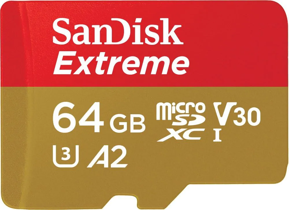 Bild von SanDisk Extreme microSD Karte mit 64 GB für mobiles Gaming, unterstützt A2 App Performance, 4K UHD Video, 170 MB/s Lesen und 80 MB/s Schreiben