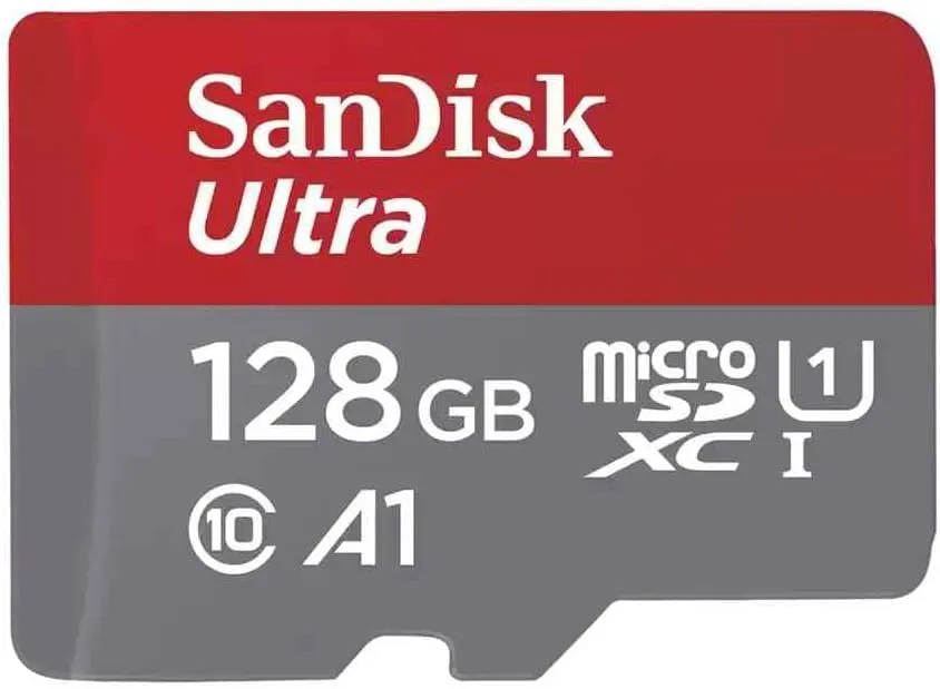 Bild von SanDisk Ultra 128 GB microSDXC Karte mit SD-Adapter, A1, Class 10, bis zu 140 MB/s Lesegeschwindigkeit, 10 Jahre Garantie
