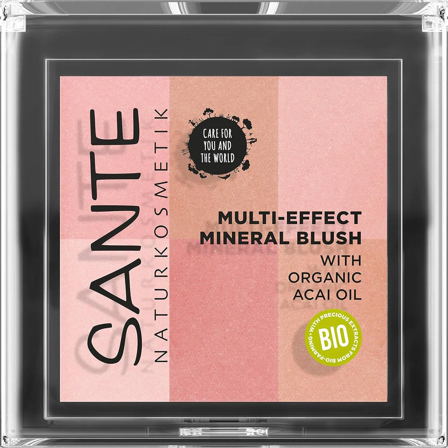 Bild von SANTE Mineral Blush 01 Coral mit 6 Farbnuancen für einen strahlenden Teint und Bio-Extrakten, 8g