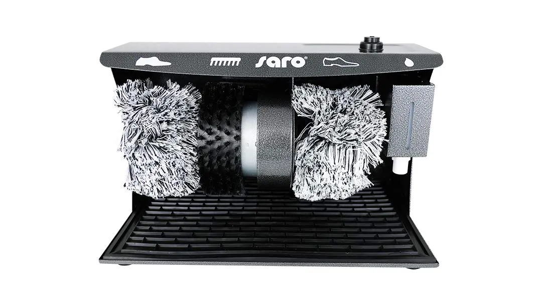 Bild von Saro Schuhputzmaschine Modell ESP 006 mit automatischer Reinigung in Anthrazit