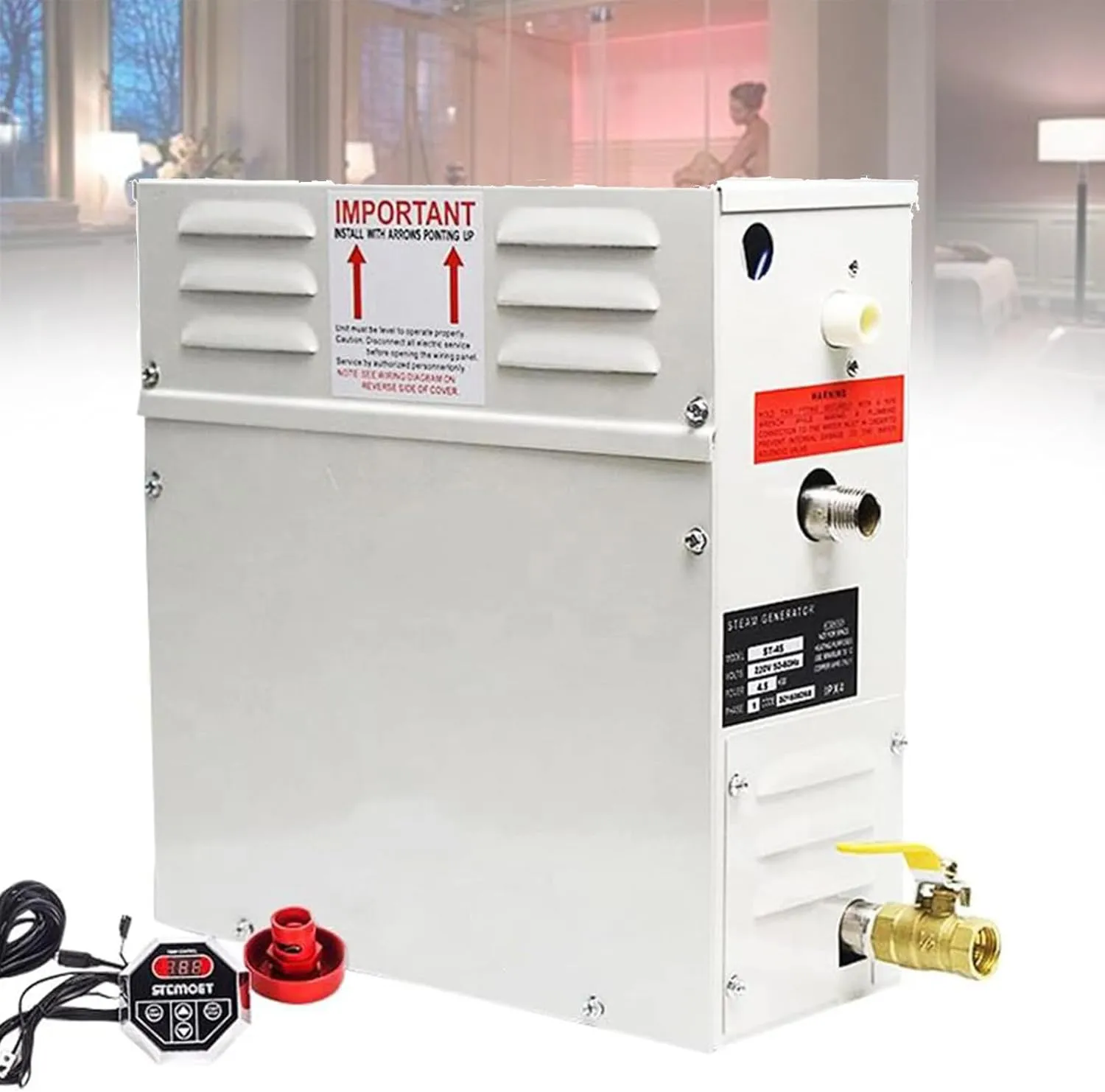 Bild von Sauna Dampfgenerator 3-21 kW für Räume von 3 bis 20 m³ mit einstellbarer Temperatur von 35 bis 55 Grad Celsius