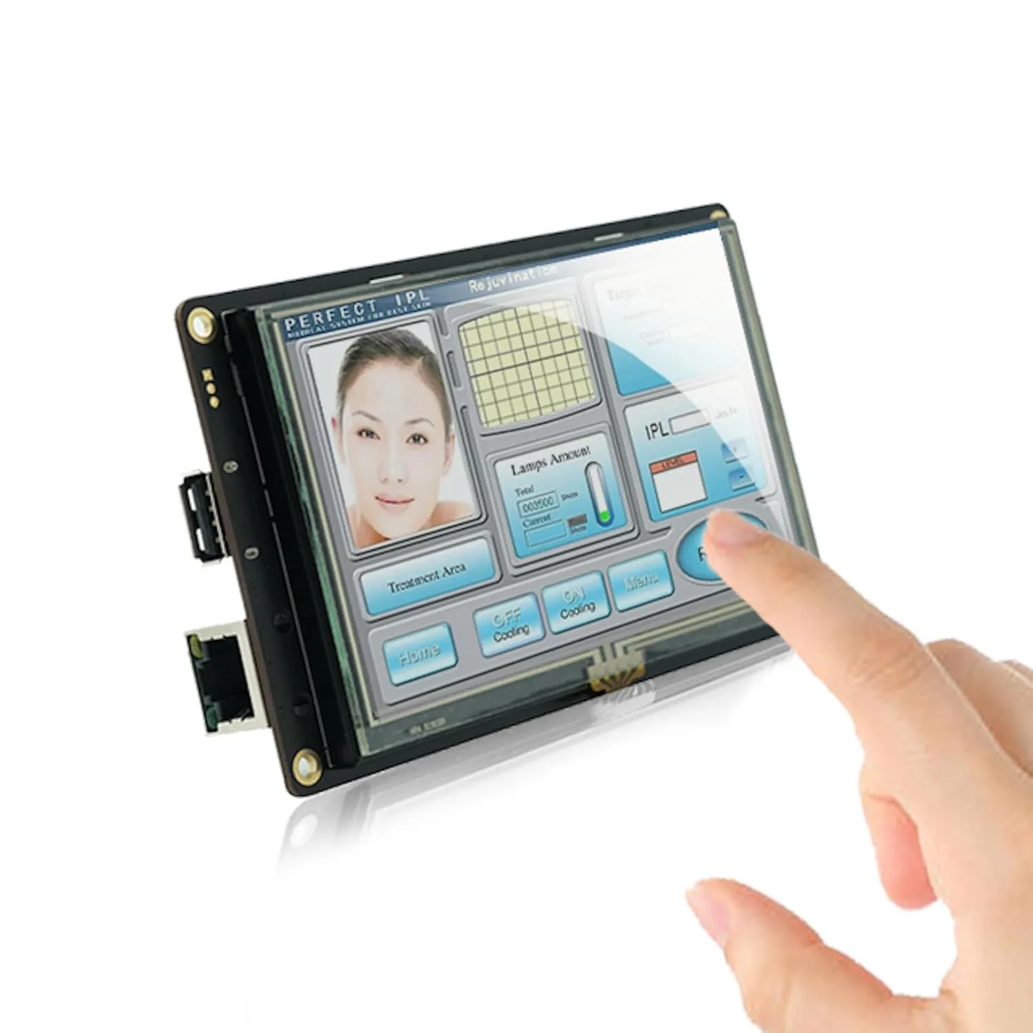 Bild von SCBRHMI 4,3 Zoll TFT LCD Modul mit Cortex-A8 Prozessor, 1 GHz, 256 MB Flash und GUI-Software für Arduino, ESP32, Nano, ESP8266 und Raspberry Pi