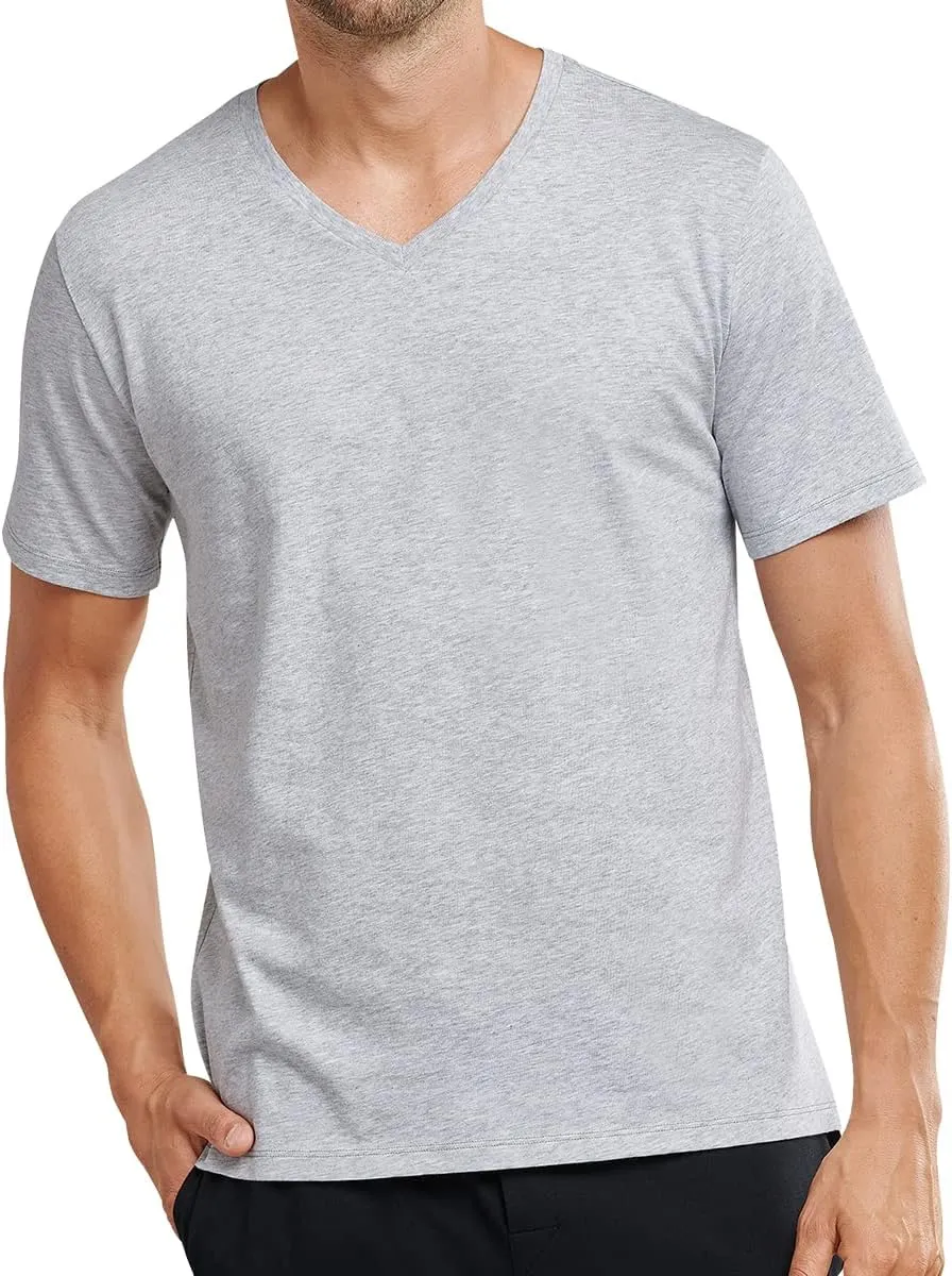 Bild von Schiesser Herren Kurzarm Schlafshirt mit V-Ausschnitt im Mix und Relax Design