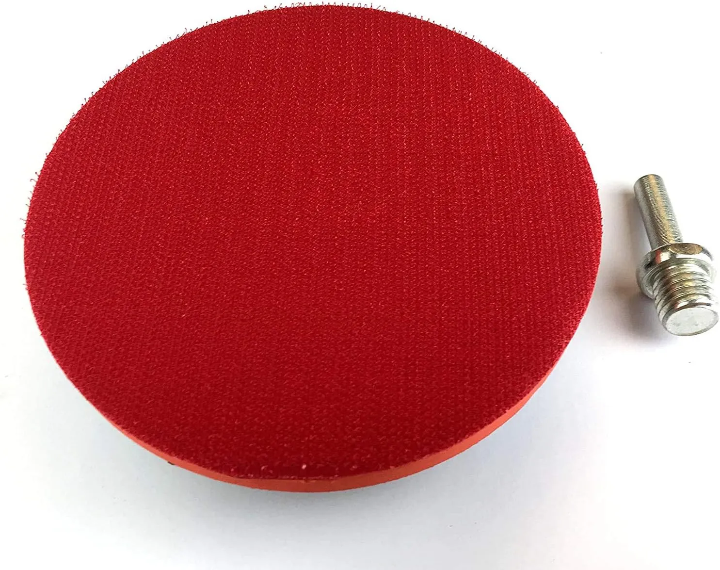 Bild von Schleifteller mit Klett M14 und 125 mm Durchmesser inklusive Spanndorn für Bohrmaschine und Winkelschleifer