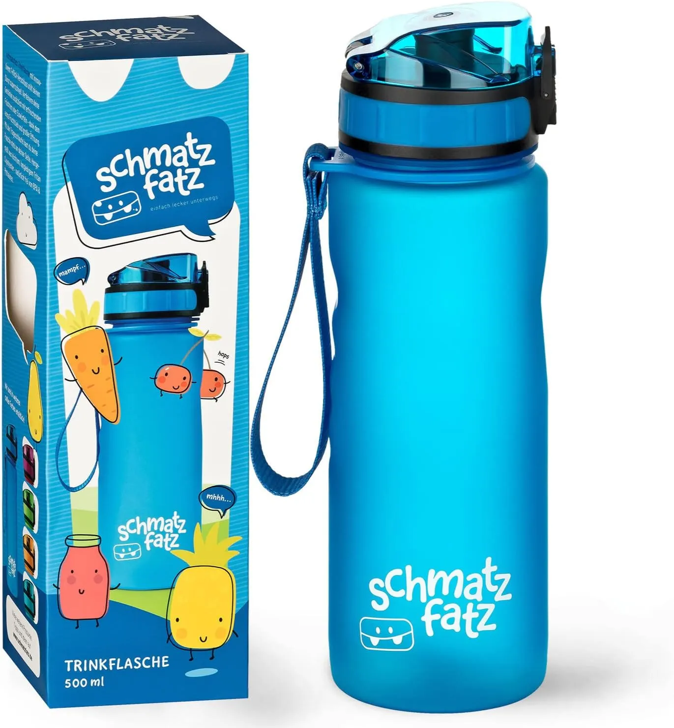 Bild von Schmatzfatz 500ml Auslaufsichere Trinkflasche für Kinder mit Fruchteinsatz, BPA-frei und geschmacksneutral