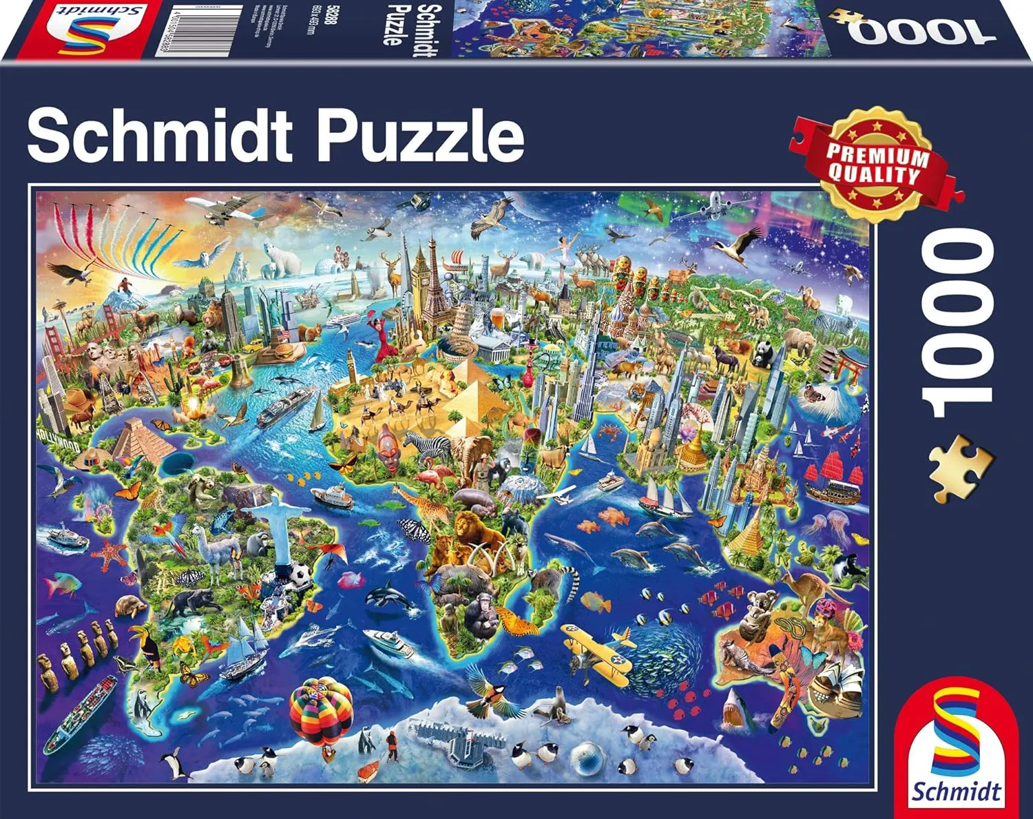 Bild von Schmidt Spiele 58288 Discover the World Puzzle mit 1000 Teilen