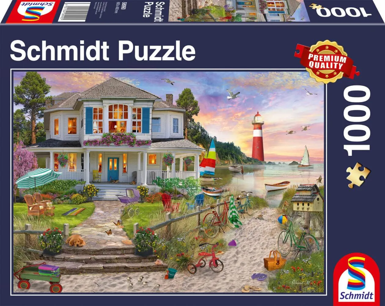 Bild von Schmidt Spiele 58990 Das Strandhaus Puzzle mit 1000 Teilen in bunten Farben