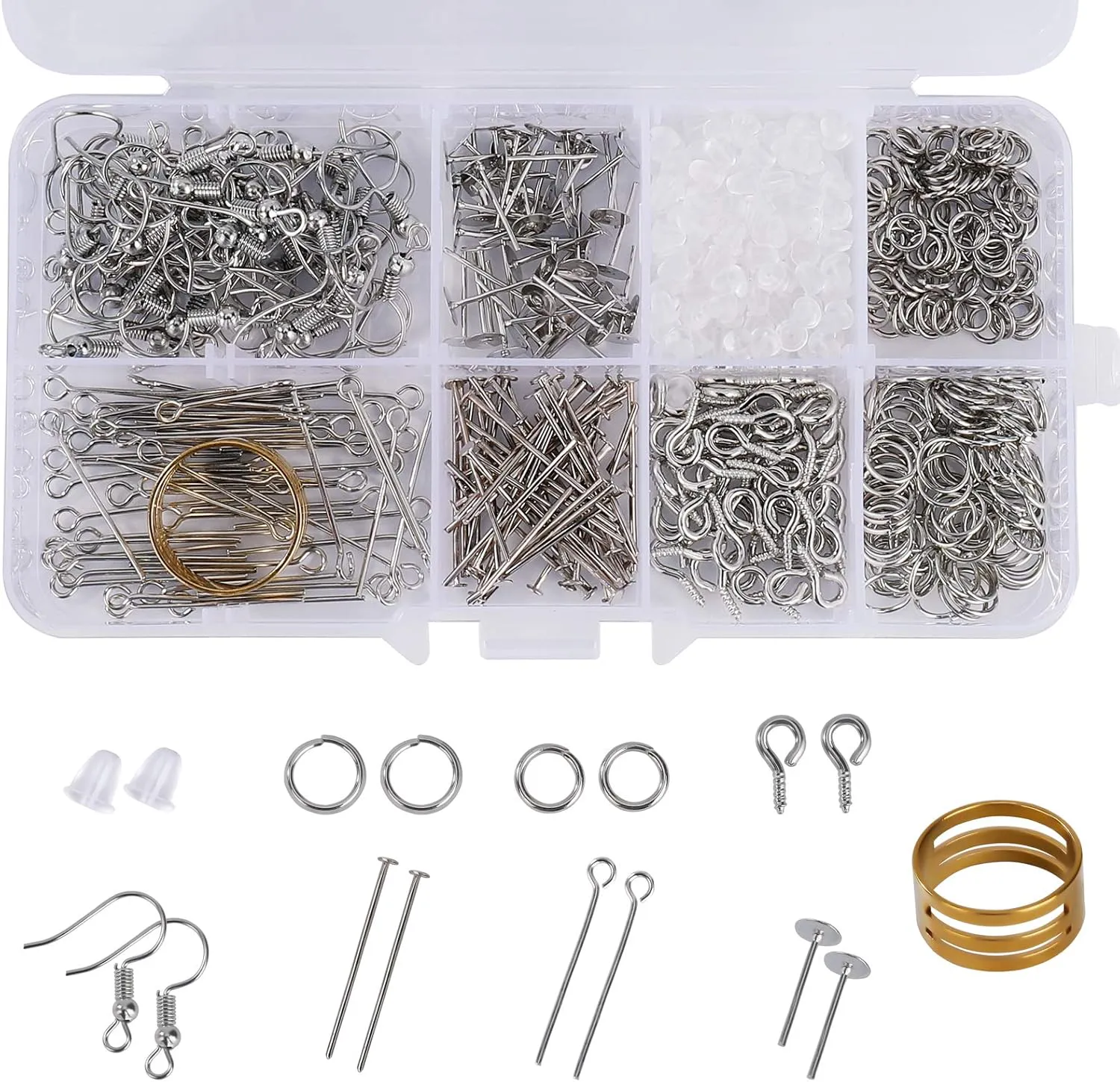 Bild von Schmuckherstellung Set mit 650 Teilen für Ohrring Reparatur und Basteln