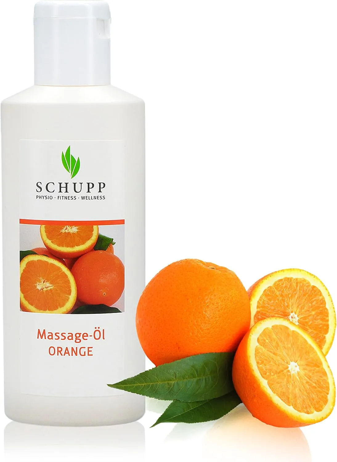 Bild von SCHUPP Massageöl Orange 200ml mit pflegenden Inhaltsstoffen und guter Gleitfähigkeit, Made in Germany