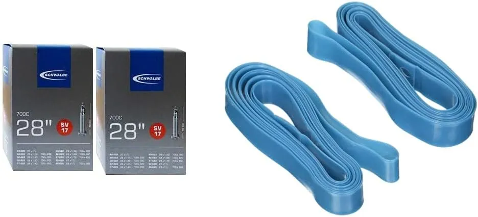 Bild von Schwalbe SV40 Fahrradschlauch Set für Erwachsene, schwarz, 2 Stück