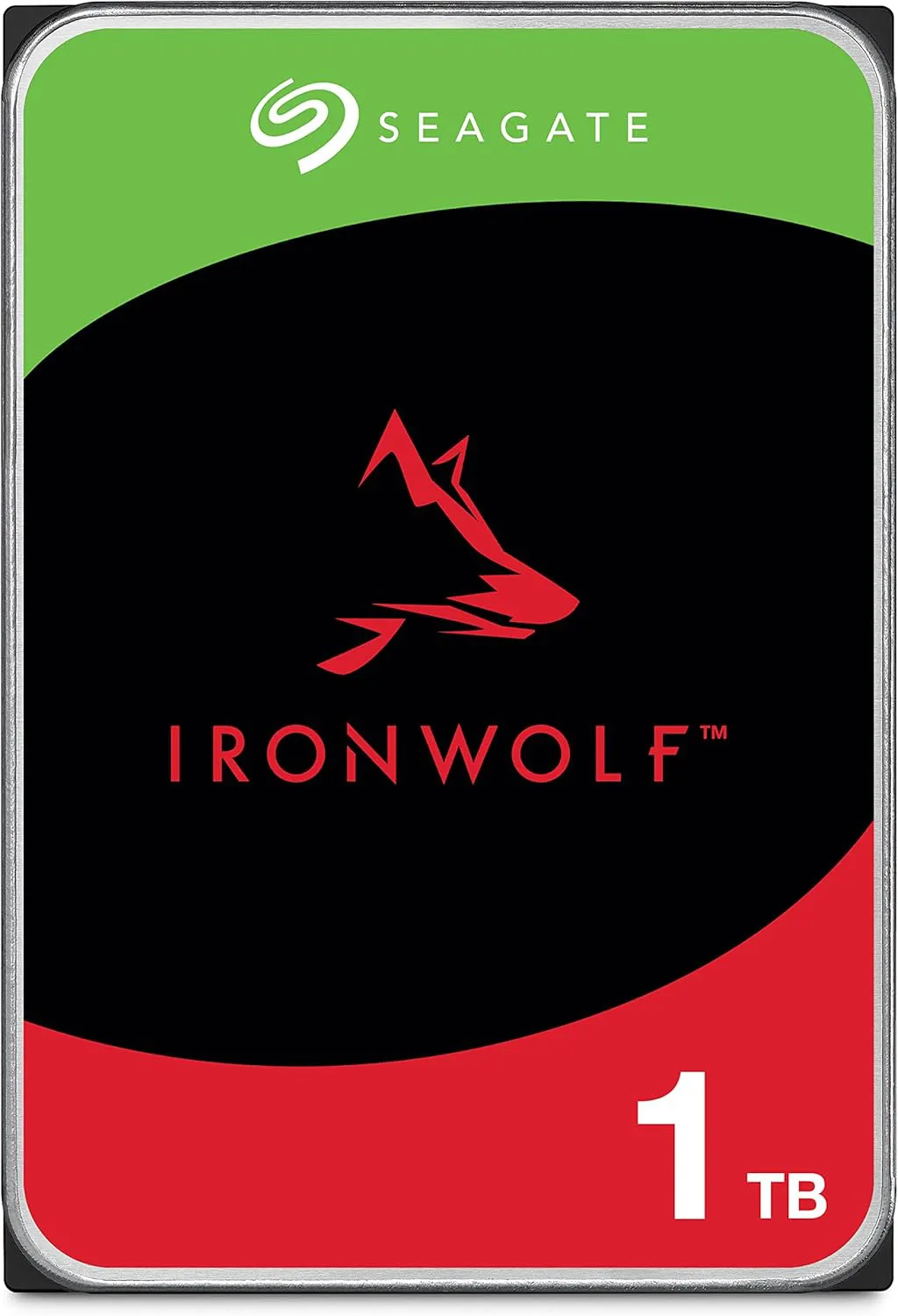 Bild von Seagate IronWolf 1 TB interne NAS Festplatte mit 3,5 Zoll, 5400 U/min, 64 MB Cache und 3 Jahren Rescue Service, Modell ST1000VN008