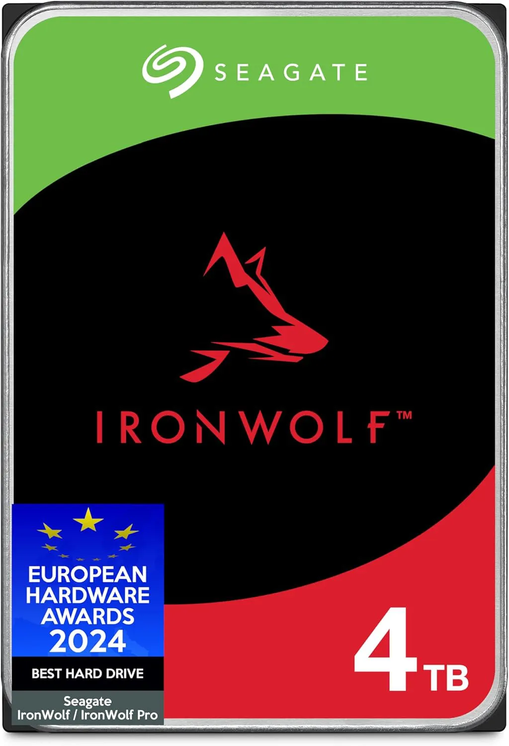 Bild von Seagate IronWolf 4TB interne NAS Festplatte mit 3,5 Zoll, 5400 U/min und 64 MB Cache, inklusive 3 Jahre Rescue Service, Modell ST4000VNZ06