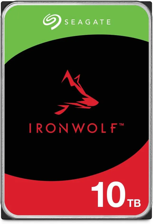 Bild von Seagate IronWolf ST10000VN0008 interne NAS Festplatte mit 10 TB, 3.5 Zoll, 7200 U/min und 256 MB Cache, inklusive 3 Jahre Rescue Service