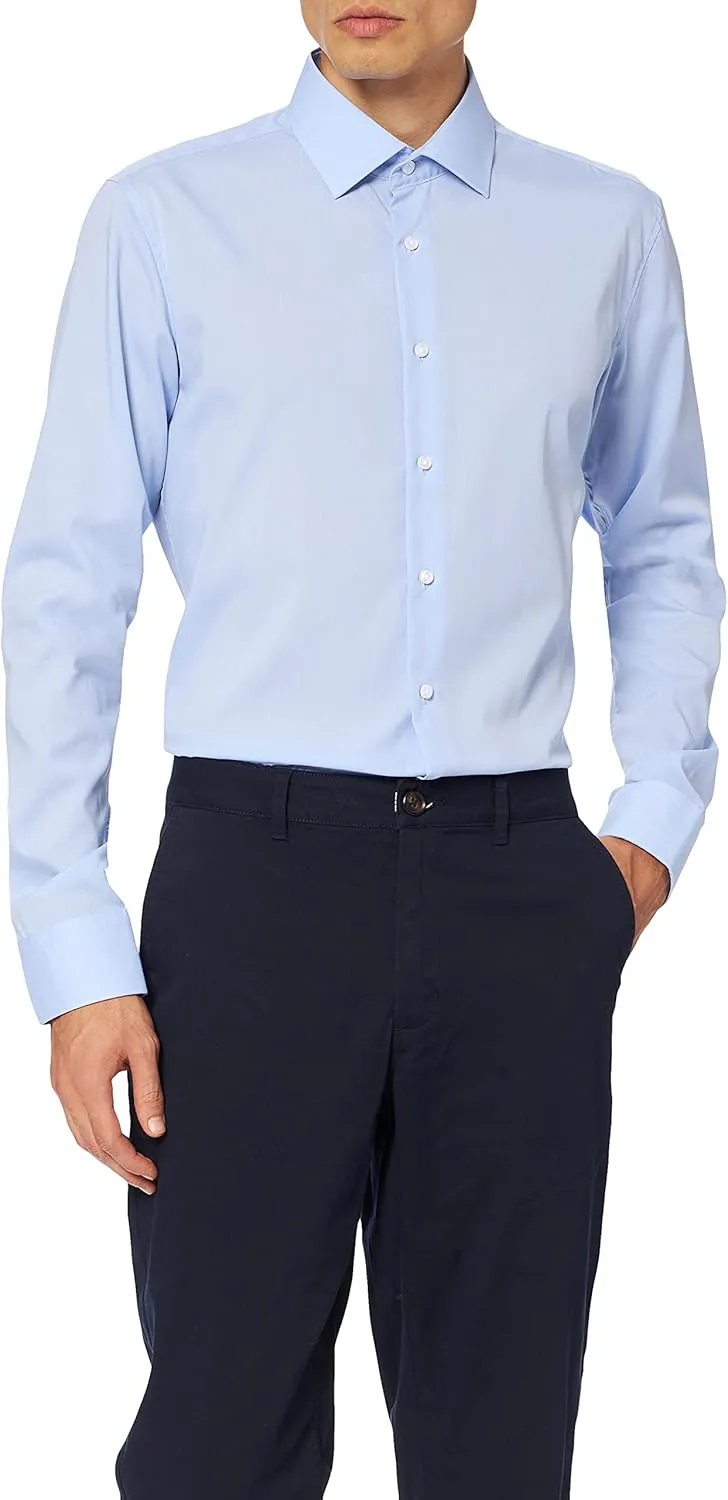 Bild von Seidensticker Herren Business-Hemd Slim Fit bügelfrei mit Kent-Kragen aus 100% Baumwolle