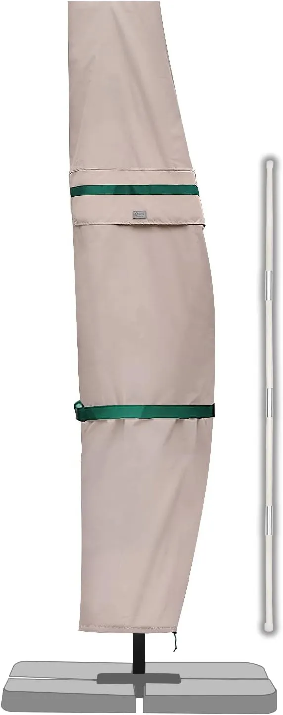 Bild von Sekey Ampelschirm Schutzhülle aus wasserdichtem Polyester in Khaki mit Belüftungsöffnungen