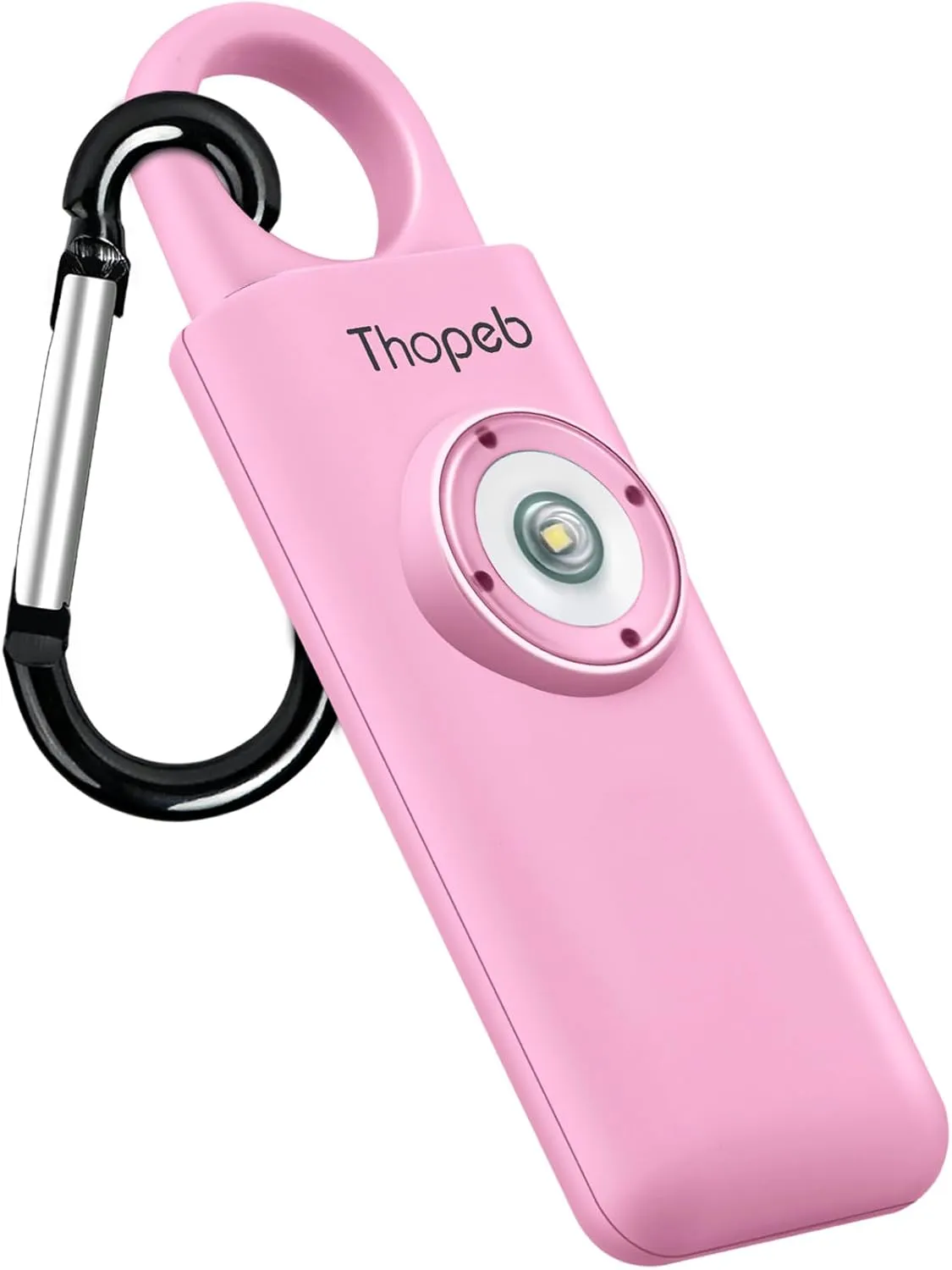 Bild von Selbstverteidigungs-Schlüsselanhänger für Damen mit 130 dB Alarm und LED-Stroboskoplicht in Rosa