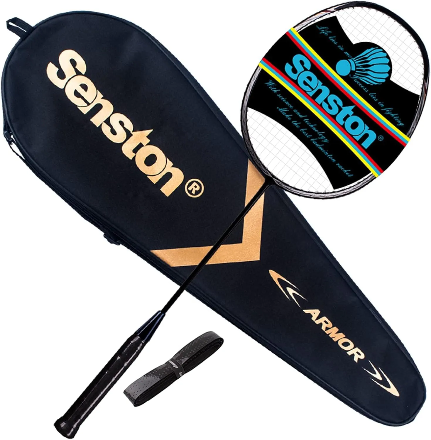 Bild von Senston N80 ultraleichter Graphit Badmintonschläger mit Schlägertasche aus Carbon-Faser