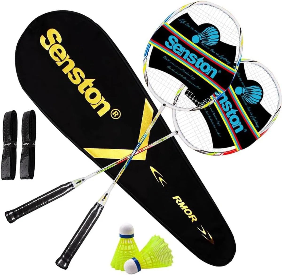 Bild von Senston Profi Badminton Set mit leichten Schlägern und Schlägertasche für Training und Freizeit
