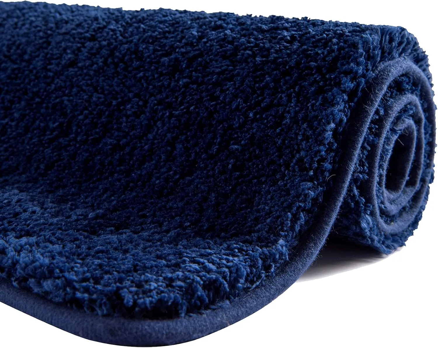 Bild von SFLXO rutschfeste Badematte in Marineblau, 80 x 50 cm, maschinenwaschbar und wasserabsorbierend
