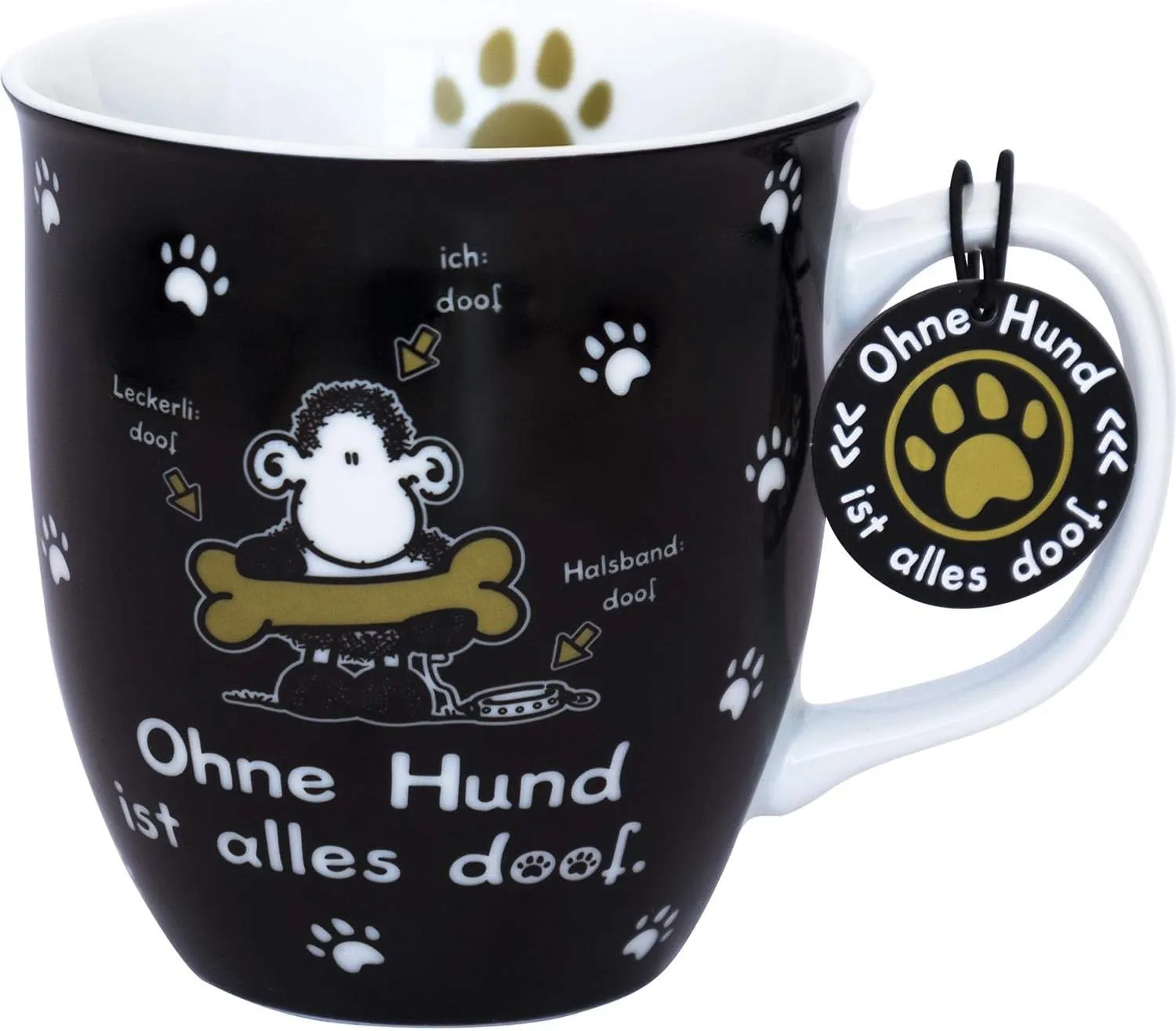Bild von Sheepworld Tasse mit Motiv Ohne Hund aus Porzellan, 40 cl, ideal als Geschenk für Hundefreunde, Artikelnummer 45704